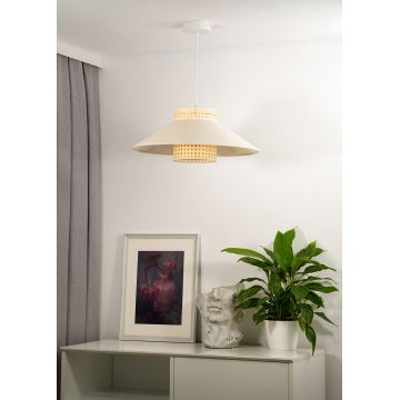 Duolla - Lámpara colgante RIO RATTAN 1xE27/15W/230V beige/ratán