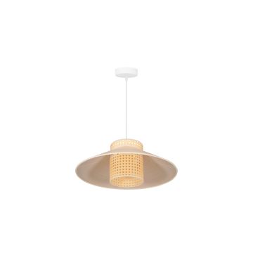 Duolla - Lámpara colgante RIO RATTAN 1xE27/15W/230V beige/ratán