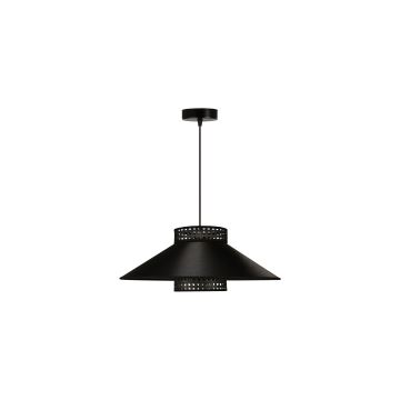 Duolla - Lámpara colgante RIO RATTAN 1xE27/15W/230V negro/dorado