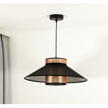 Duolla - Lámpara colgante RIO SHINY 1xE27/15W/230V negro/cobre