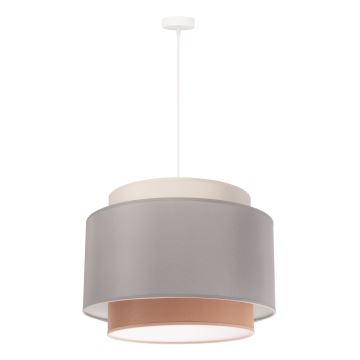 Duolla - Lámpara colgante SOHO 1xE27/40W/230V gris/crema/beige