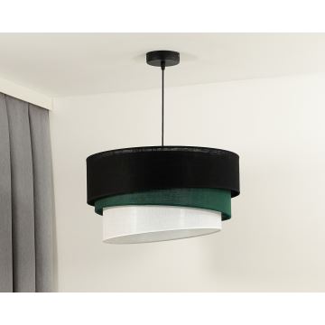 Duolla - Lámpara colgante TRIO 1xE27/15W/230V negro/verde/blanco