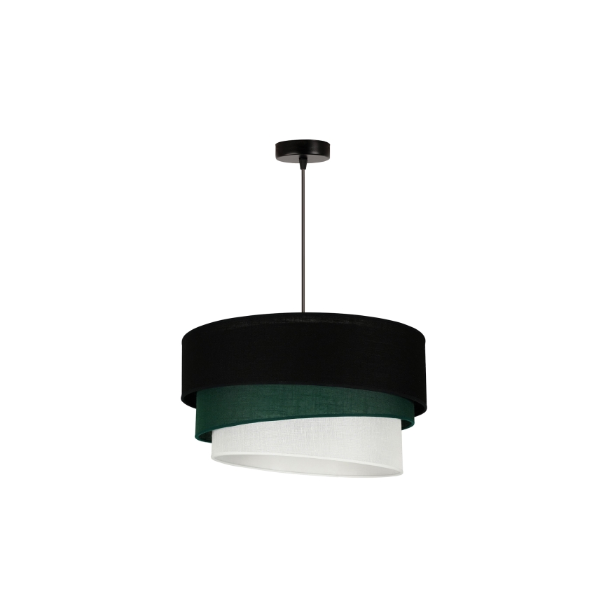 Duolla - Lámpara colgante TRIO 1xE27/15W/230V negro/verde/blanco