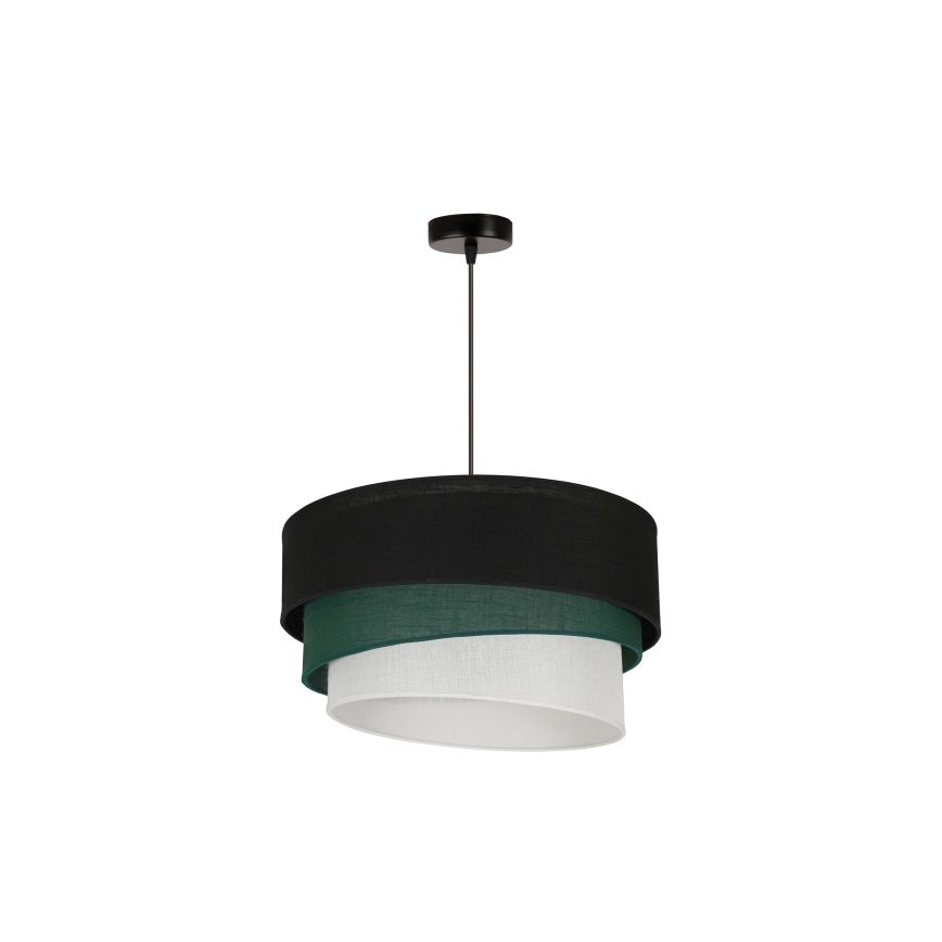 Duolla - Lámpara colgante TRIO 1xE27/15W/230V negro/verde/blanco