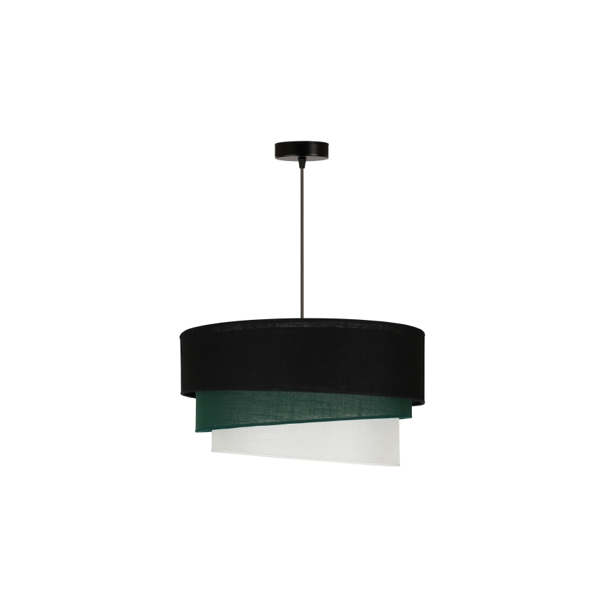 Duolla - Lámpara colgante TRIO 1xE27/15W/230V negro/verde/blanco