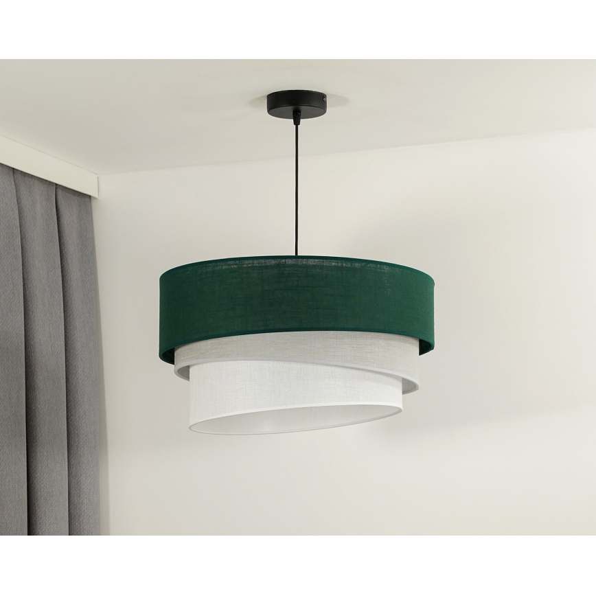 Duolla - Lámpara colgante TRIO 1xE27/15W/230V verde/gris/blanco