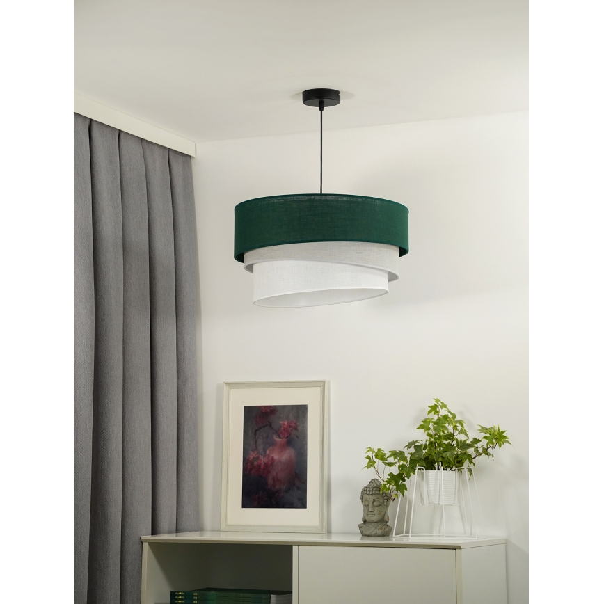 Duolla - Lámpara colgante TRIO 1xE27/15W/230V verde/gris/blanco