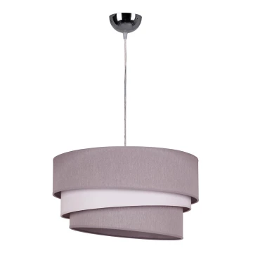 Duolla - Lámpara colgante TRIO 1xE27/40W/230V gris/blanco