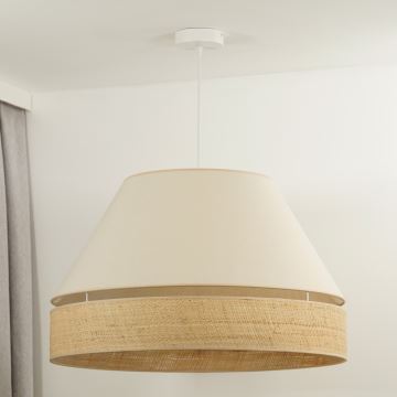 Duolla - Lámpara colgante YUTE AVIGNON 1xE27/15W/230V color crema/beige