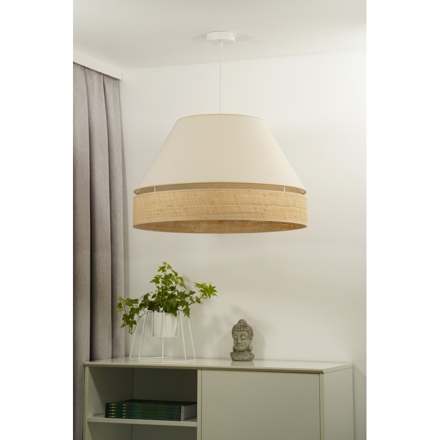 Duolla - Lámpara colgante YUTE AVIGNON 1xE27/15W/230V color crema/beige