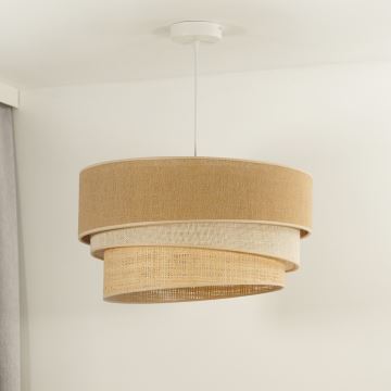 Duolla - Lámpara colgante YUTE TRIO 1xE27/15W/230V diá. 45 cm marrón/gris/beige