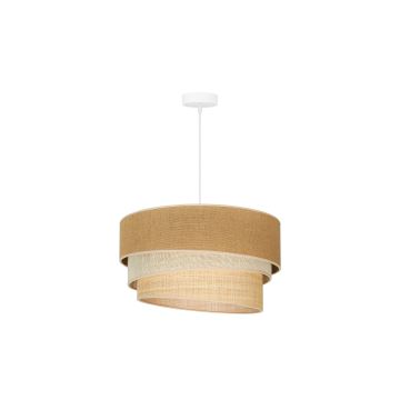 Duolla - Lámpara colgante YUTE TRIO 1xE27/15W/230V diá. 45 cm marrón/gris/beige