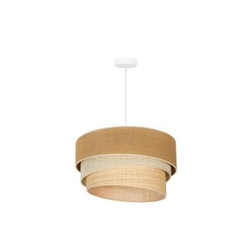 Duolla - Lámpara colgante YUTE TRIO 1xE27/15W/230V diá. 45 cm marrón/gris/beige