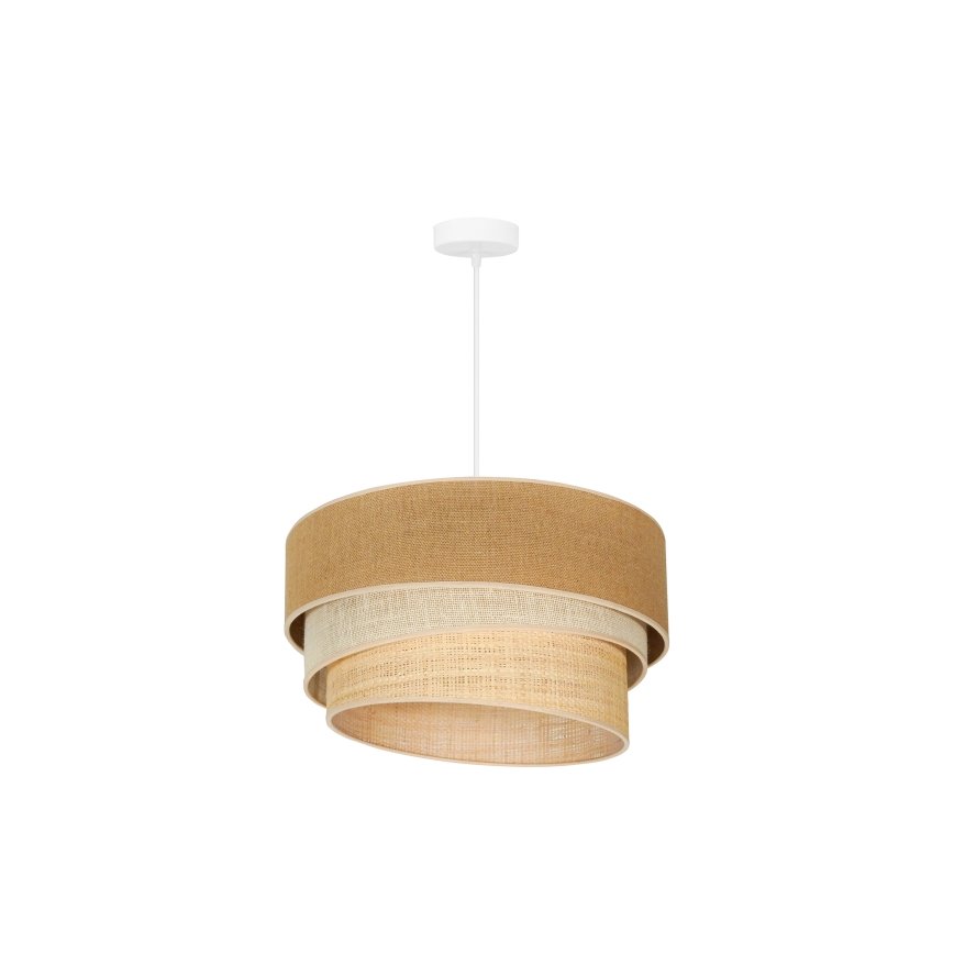 Duolla - Lámpara colgante YUTE TRIO 1xE27/15W/230V diá. 45 cm marrón/gris/beige