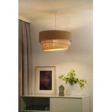 Duolla - Lámpara colgante YUTE TRIO 3xE27/15W/230V diá. 60 cm marrón/gris/beige