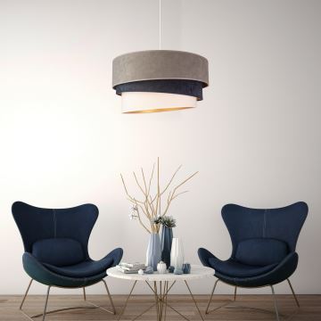 Duolla - Lámpara de araña de cable DEVON 1xE27/40W/230V gris/azul/beige
