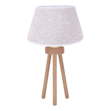 Duolla - Lámpara de mesa BOUCLE 1xE27/15W/230V blanco/madera