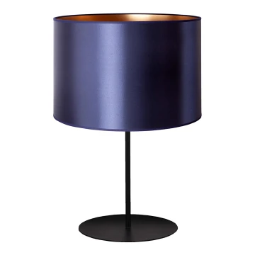 Duolla - Lámpara de mesa CANNES 1xE14/15W/230V 20 cm azul/cobre/negro