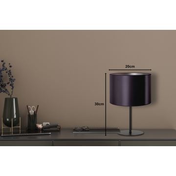 Duolla - Lámpara de mesa CANNES 1xE14/15W/230V 20 cm negro/plata