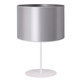 Duolla - Lámpara de mesa CANNES 1xE14/15W/230V 20 cm plata/blanco
