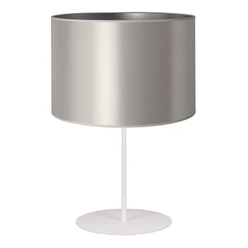 Duolla - Lámpara de mesa CANNES 1xE14/15W/230V 20 cm plata/blanco