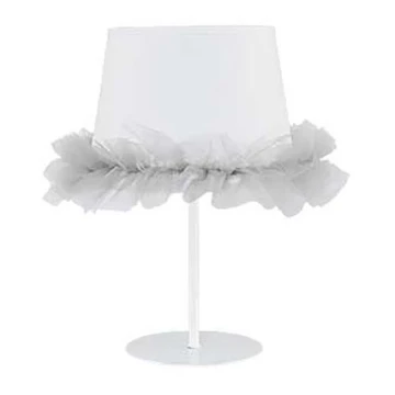 Duolla - Lámpara de mesa infantil BALLET 1xE14/40W/230V blanco/gris