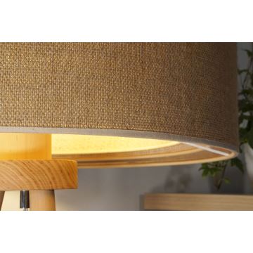 Duolla - Lámpara de mesa YUTE TRIO 1xE27/15W/230V marrón/gris/beige