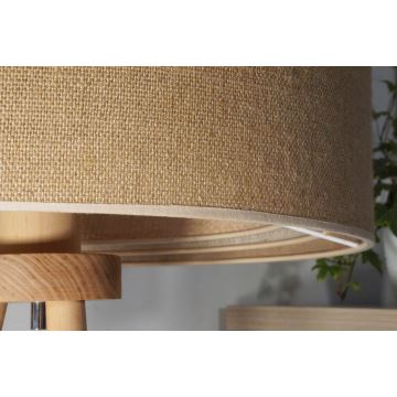 Duolla - Lámpara de mesa YUTE TRIO 1xE27/15W/230V marrón/gris/beige