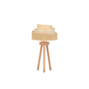 Duolla - Lámpara de mesa YUTE TRIO 1xE27/15W/230V marrón/gris/beige