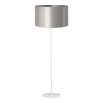 Duolla - Lámpara de pie CANNES 1xE27/15W/230V 45 cm plata/blanco