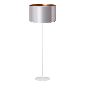 Duolla - Lámpara de pie CANNES 1xE27/15W/230V 45 cm plata/cobre/blanco