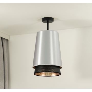 Duolla - Lámpara de techo BELL SHINY 1xE27/15W/230V plata/negro