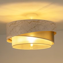 Duolla - Lámpara de techo KOBO 1xE27/15W/230V diá. 45 cm blanco/dorado