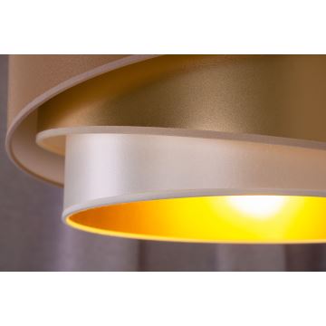 Duolla - Lámpara de techo KOBO 1xE27/15W/230V diá. 45 cm cobre/dorado/blanco