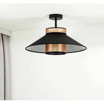 Duolla - Lámpara de techo RIO SHINY 1xE27/15W/230V negro/cobre