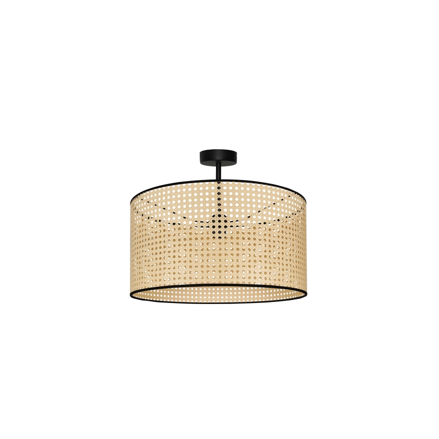 Duolla - Lámpara de techo ROLLER RATTAN 1xE27/15W/230V beige/negro