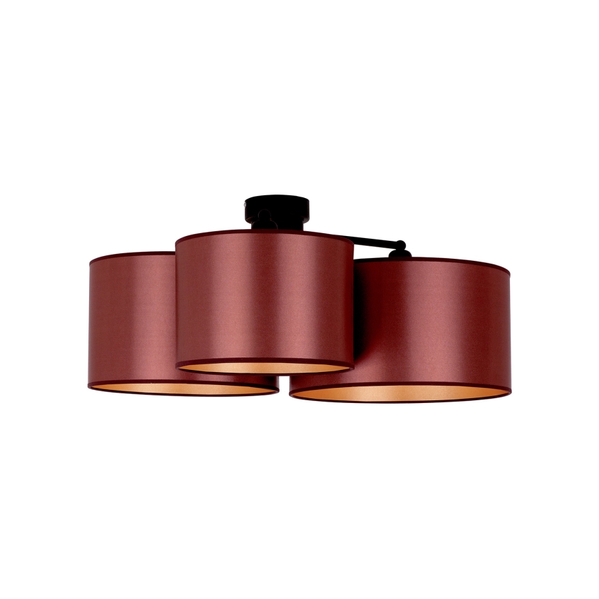 Duolla - Lámpara de techo ROLLER TRIO SHINY 3xE27/15W/230V cobre/dorado