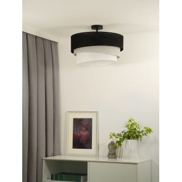 Duolla - Lámpara de techo TRIO 1xE27/15W/230V negro/gris/blanco