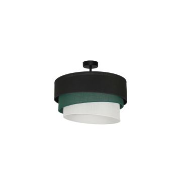 Duolla - Lámpara de techo TRIO 1xE27/15W/230V negro/verde/blanco