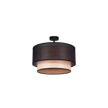 Duolla - Lámpara de techo WOOD BOHO 1xE27/15W/230V negro/beige