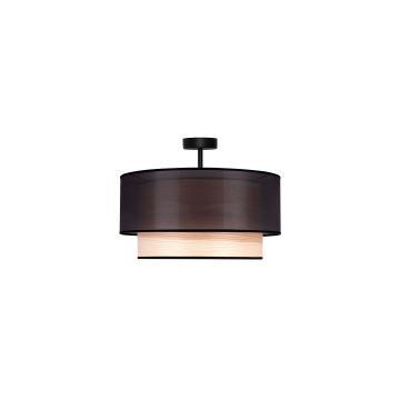 Duolla - Lámpara de techo WOOD BOHO 1xE27/15W/230V negro/beige