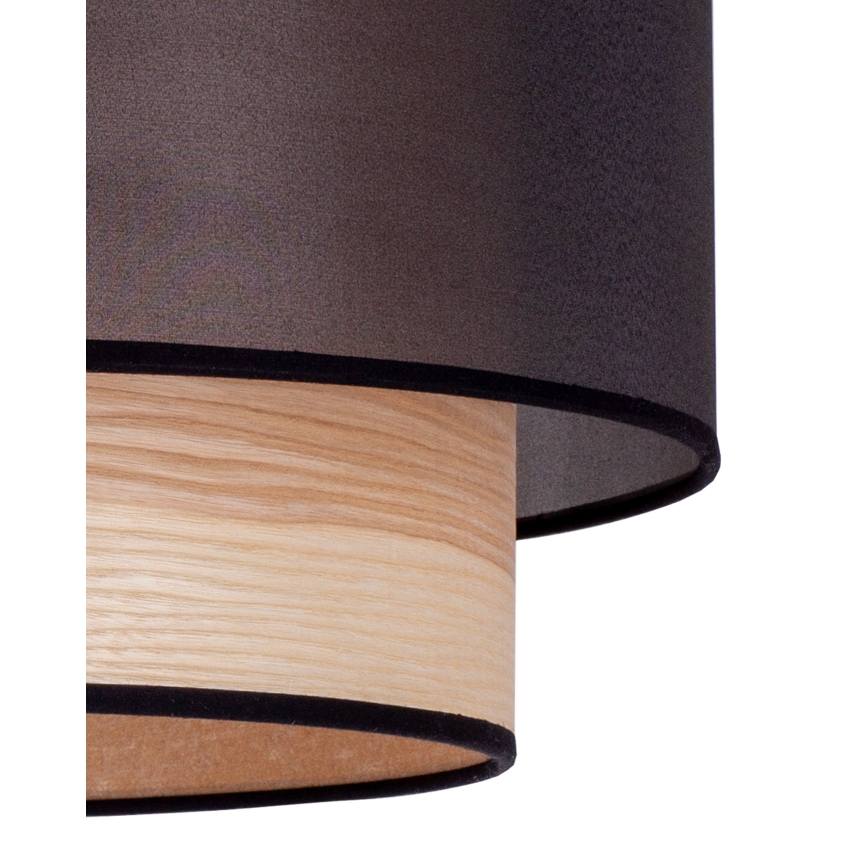 Duolla - Lámpara de techo WOOD BOHO 1xE27/15W/230V negro/beige