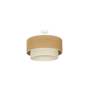 Duolla - Lámpara de techo YUTE BOHO 1xE27/15W/230V diá. 45 cm marrón/gris