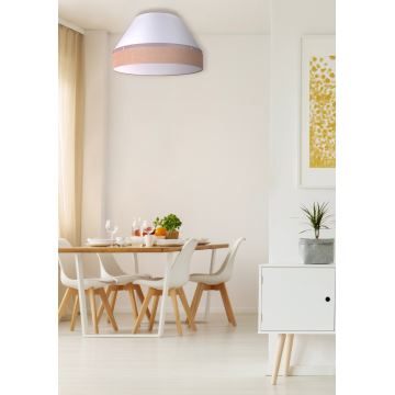 Duolla - Plafón AVIGNON 3xE27/15W/230V diá. 60 cm blanco/marrón