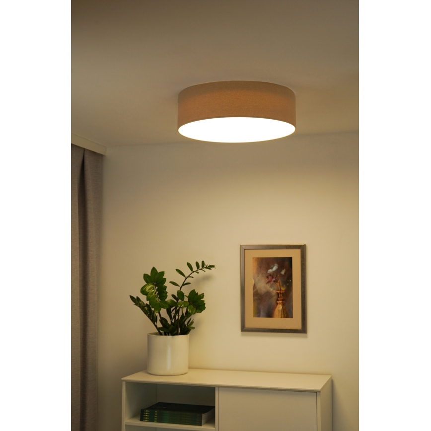 Duolla - Plafón LED CORTINA LED/26W/230V diá. 30 cm 4000K beige