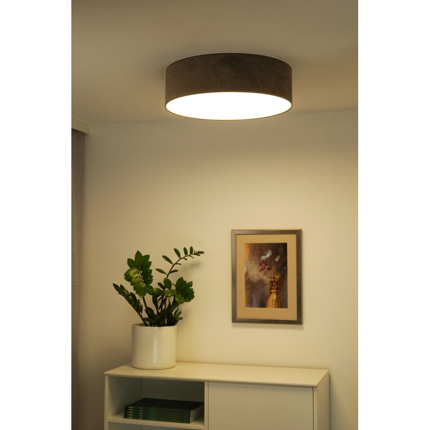 Duolla - Plafón LED CORTINA LED/26W/230V diá. 30 cm 4000K marrón