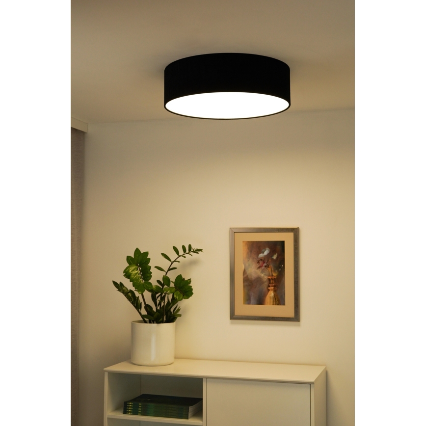 Duolla - Plafón LED CORTINA LED/26W/230V diá. 30 cm negro