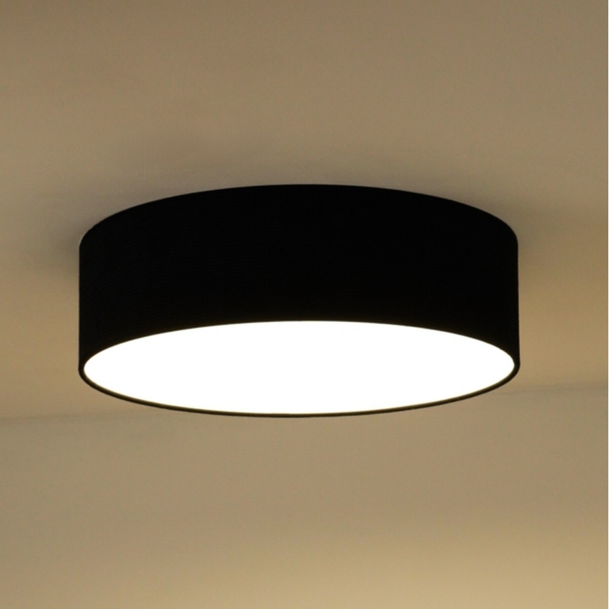 Duolla - Plafón LED CORTINA LED/26W/230V diá. 30 cm negro