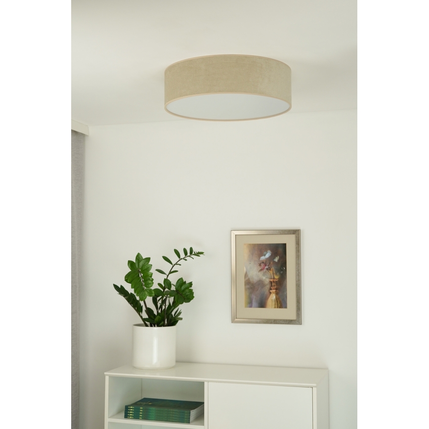 Duolla - Plafón LED CORTINA LED/26W/230V diá. 45 cm beige