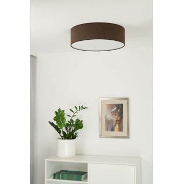 Duolla - Plafón LED CORTINA LED/26W/230V diá. 45 cm marrón